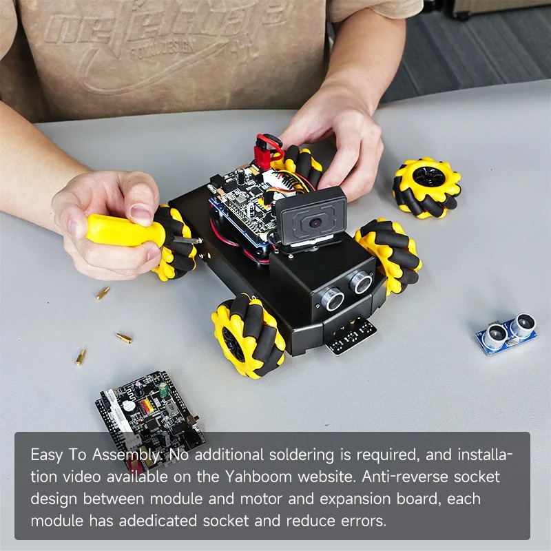 360 degree omnidirectional movement Roboduino V2 mental robot car with real-time video transmission function based on U-N-O R3 - 画像 (3)