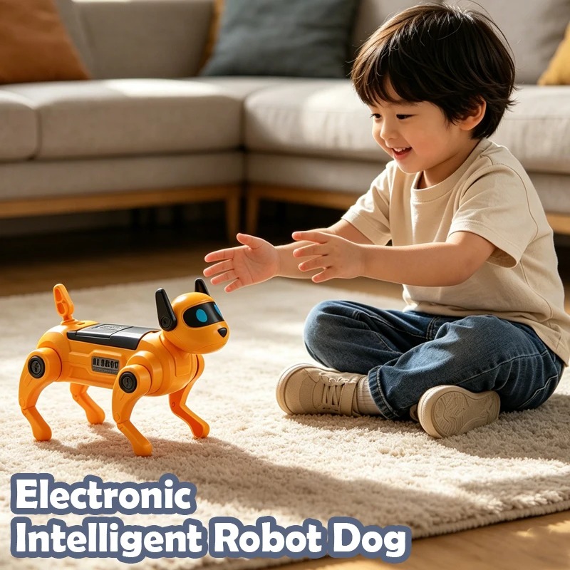 Perro robot con IA: kit de montaje DIY con voz y experimentos científicos; juguete electrónico en forma de perro; juguetes educativos para niños; regalos