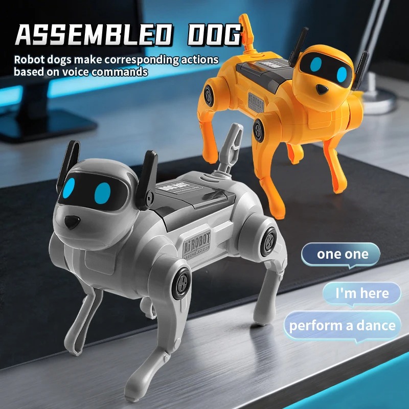 AI Robot Dog DIY Assembly Voice Science Experiment Kit Electronic Toy Dog Educational Toys for Kids Gifts - Imagen 3