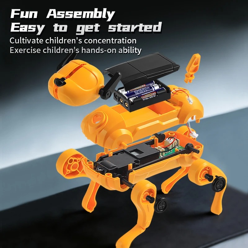 AI Robot Dog DIY Assembly Voice Science Experiment Kit Electronic Toy Dog Educational Toys for Kids Gifts - Imagen 6