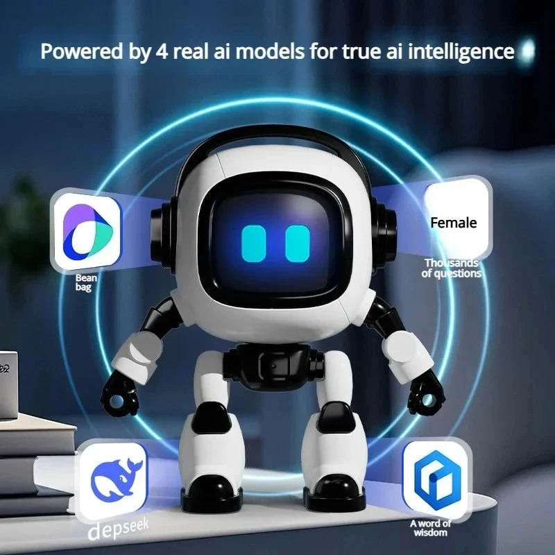 AI Voice Recognition Interactive Desk Robot Talking Companion Learning Educational Game Robot Toy For Boys Girls Gift - Image 3