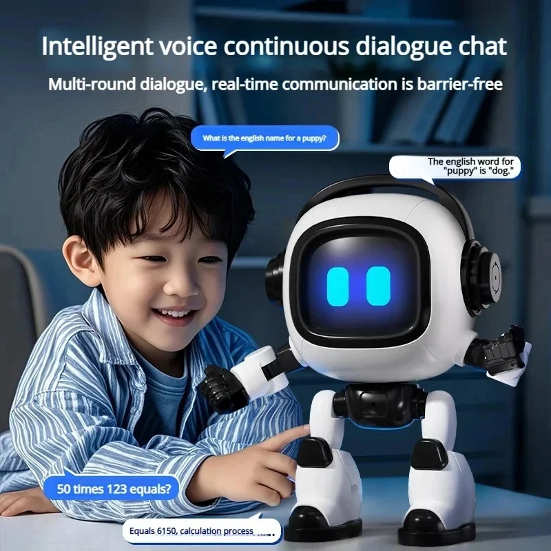 AI Voice Recognition Interactive Desk Robot Talking Companion Learning Educational Game Robot Toy For Boys Girls Gift - Image 5