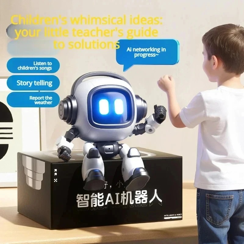 AI Voice Recognition Interactive Desk Robot Talking Companion Learning Educational Game Robot Toy For Boys Girls Gift - Image 7