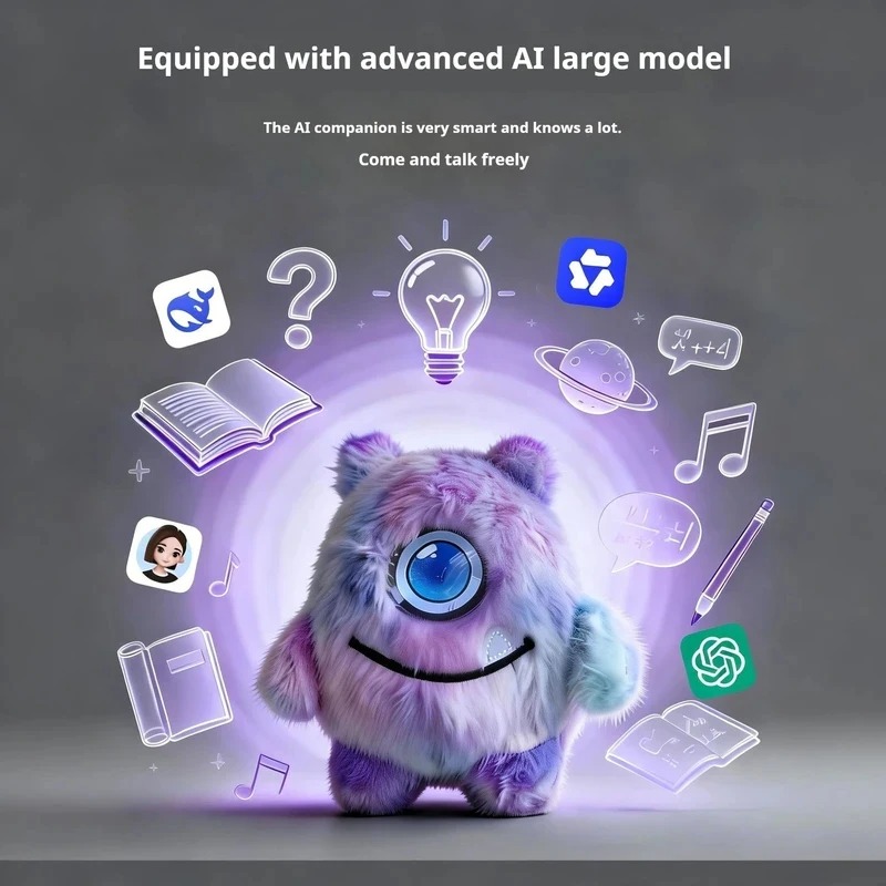 Ai Smart Voice Dialogue Toy Led Eye Emotional Companion Electronic Pet Robot Doll Desk Companion Home Office For Adult Gift Toy - Imagen 2