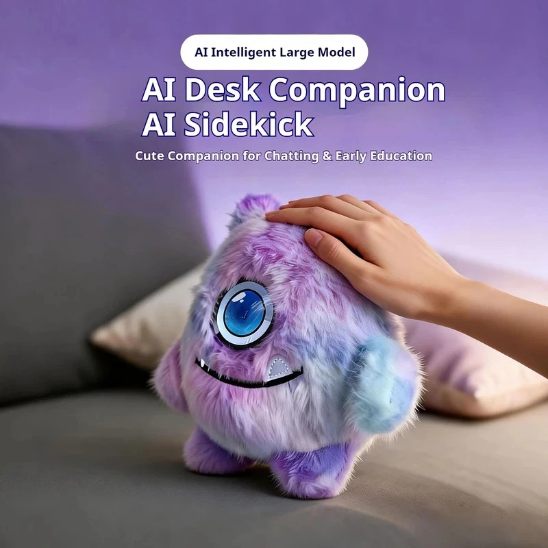 Ai Smart Voice Dialogue Toy Led Eye Emotional Companion Electronic Pet Robot Doll Desk Companion Home Office For Adult Gift Toy - Imagen 3