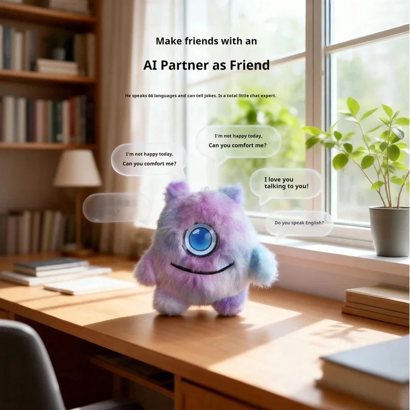 Ai Smart Voice Dialogue Toy Led Eye Emotional Companion Electronic Pet Robot Doll Desk Companion Home Office For Adult Gift Toy - Imagen 4