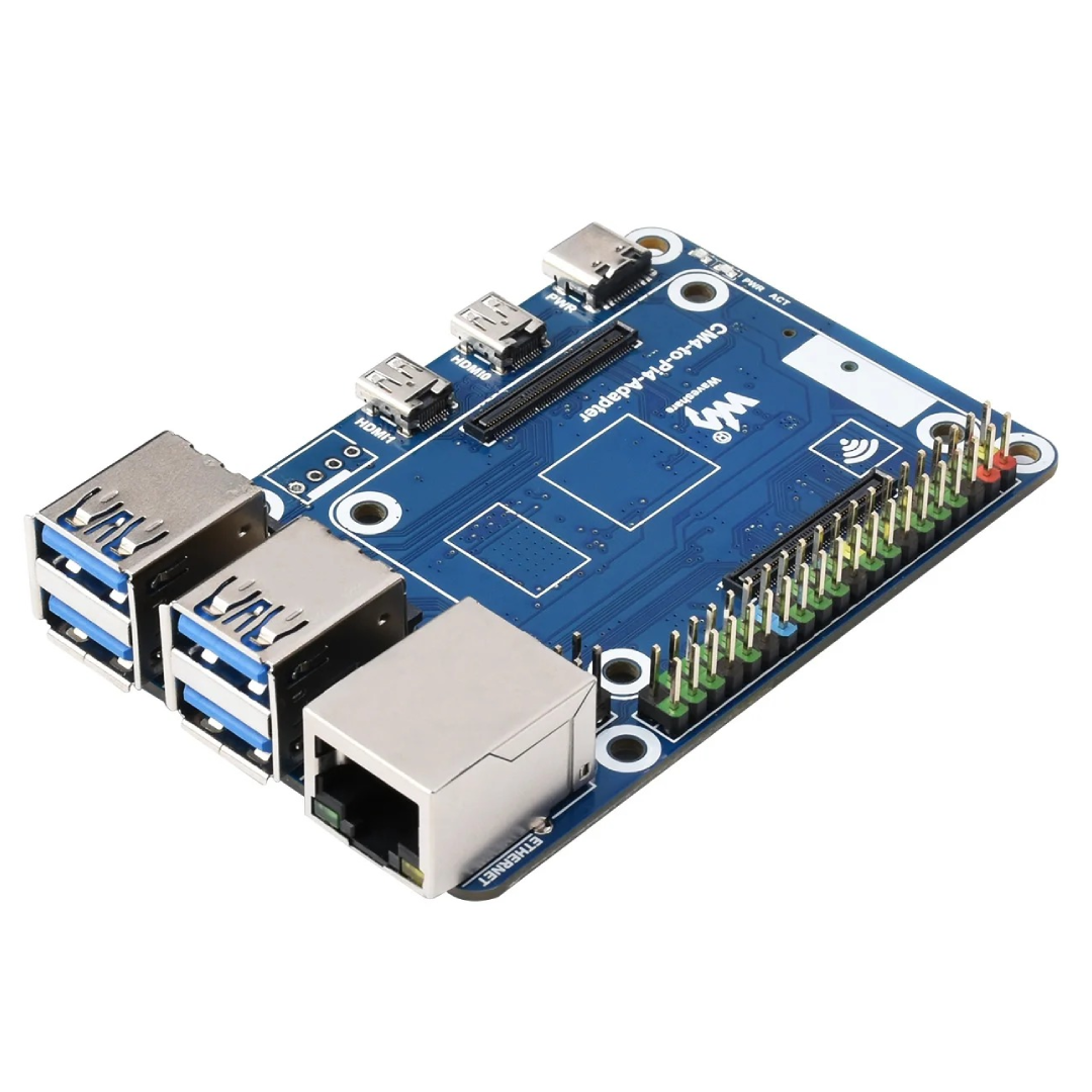 CM4 To Pi4B Adapter For Raspberry Pi, Expansion Board Dual HDMI For Raspberry Pi 4B