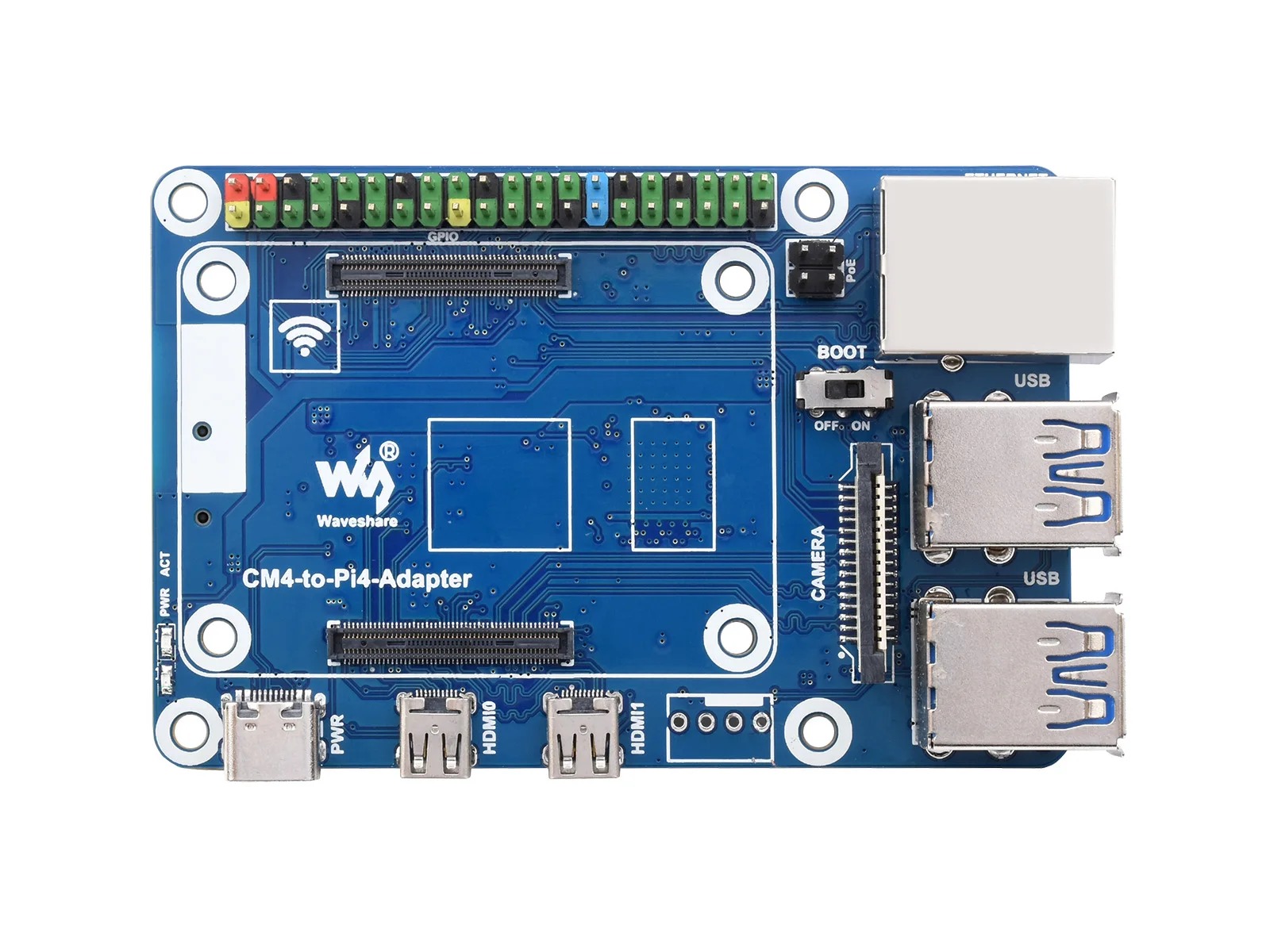CM4 To Pi4B Adapter For Raspberry Pi, Expansion Board Dual HDMI For Raspberry Pi 4B - Image 2