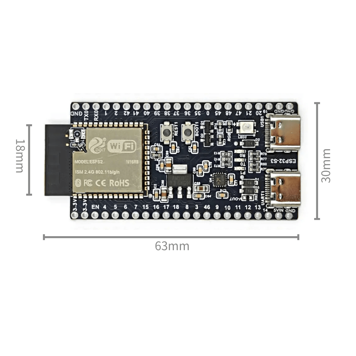 ESP32S3N16R8 Esp-claw ESP32 Claw development board - Image 4