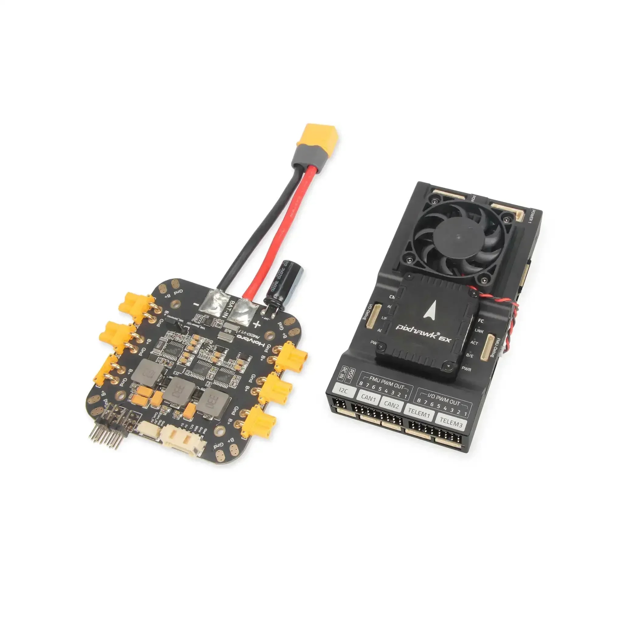 HolyBro Pixhawk RPi CM4 - Baseboard with Pixhawk 6X (ICM-45686) Flight Controller PM03D - Image 3