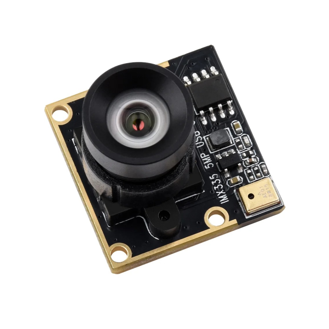IMX335 5MP USB-Kamera (C) für Raspberry Pi 5, 2K-Videoaufnahme, bessere Empfindlichkeit bei schwachem Licht, verzerrungsfrei