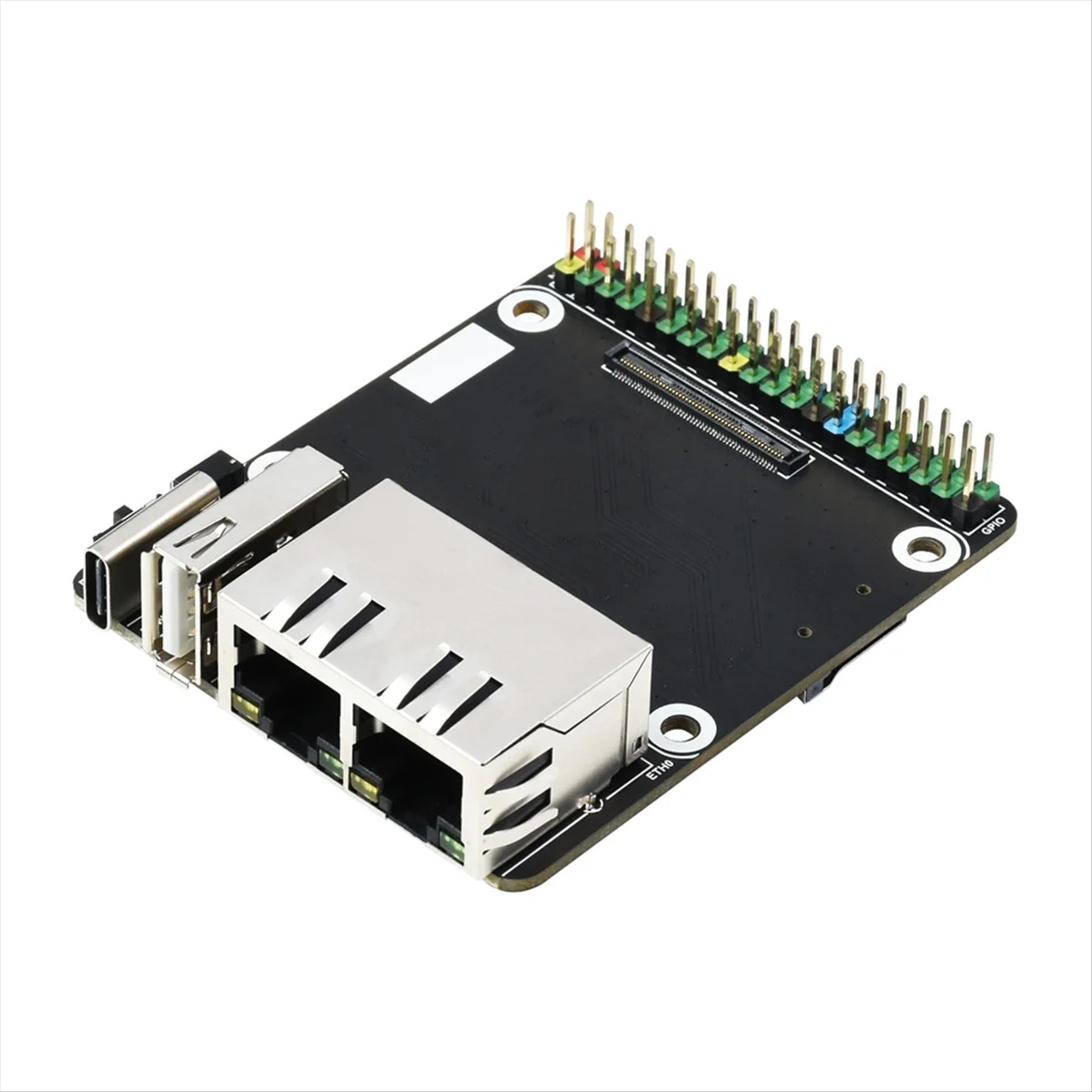 MINI Dual Ethernet CM4 Carrier Board for RPI Compute Module 4 Lite EMMC Expansion Base Board - 画像 (4)