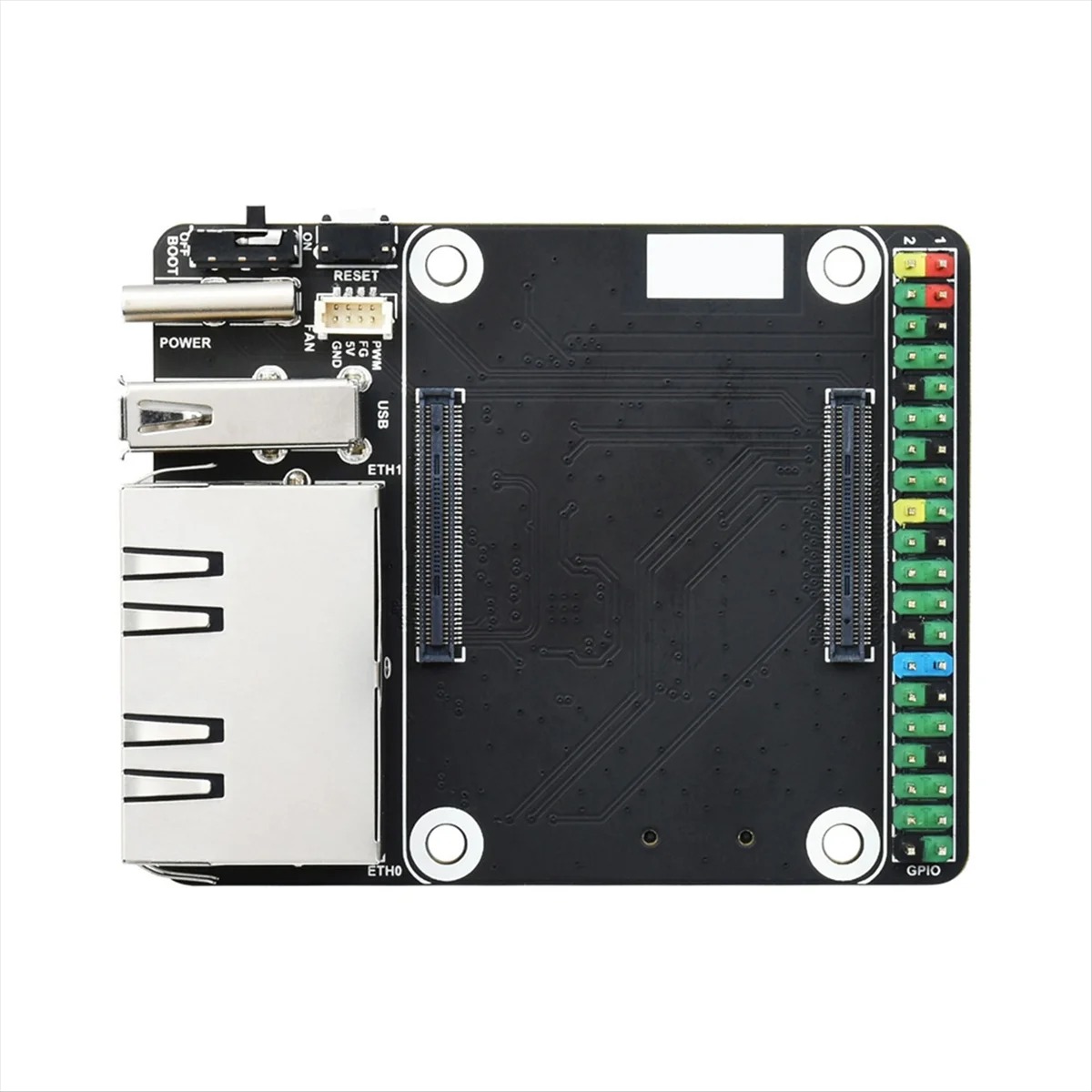 Raspberry Pi Compute Module 4 Lite EMMC拡張ベースボード用MINIデュアルイーサネットCM4キャリアボード