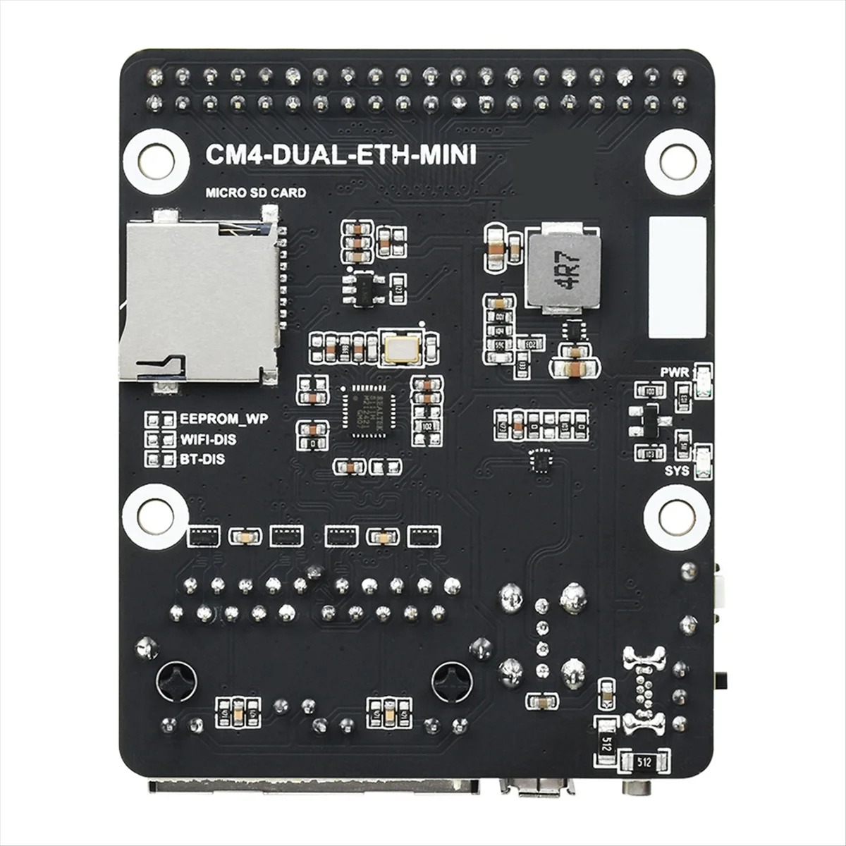 MINI Dual Ethernet CM4 Carrier Board for RPI Compute Module 4 Lite EMMC Expansion Base Board - 画像 (2)