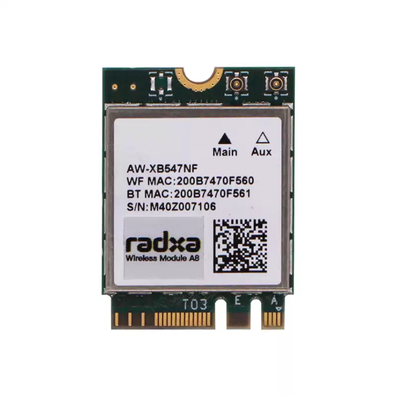 Radxa A8 Wireless Module – WiFi 6 / BT 5.2 with Dual Antenna Support