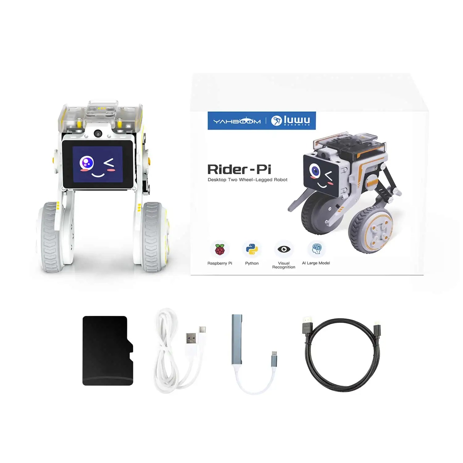 Rider-Pi AI Robot Car Electronic Kit with IPS Display Based on Raspberry Pi CM5 Module Support ChatGPT Voice Interaction - 画像 (7)