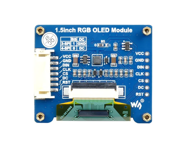 1.5inch RGB OLED display module 128x128, 16-bit high color SPI interface small screen for Raspberry Pi /Arduino/STM32 - Imagen 3