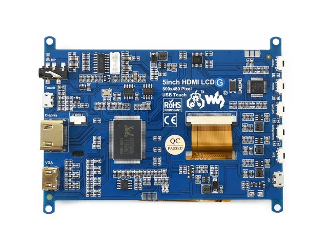 5inch Resistive Touch Screen LCD G 800x480 Display Computer Monitor Supports Raspberry Pi/BB Black/Banana Pi/Orange Pi - Imagen 2