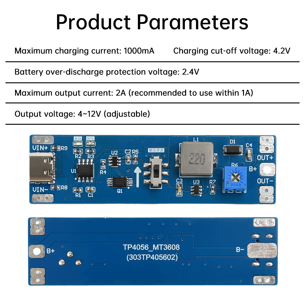 3.7V to 9V 12V 18650 Lithium Battery Boost Step Up Module UPS Uninterruptible Power Supply Module Charge Discharge Integrated — reference image 4