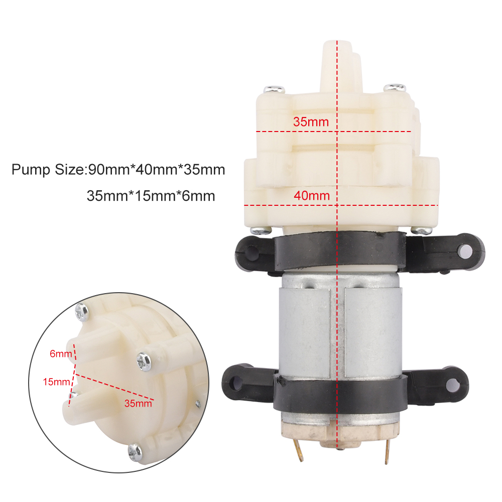 R385 Water Pump 12V Diaphragm Pump Pump 6V Small Miniature Water Pump Household Fish Tank Accessories Tea Set Water Pump — reference image 2