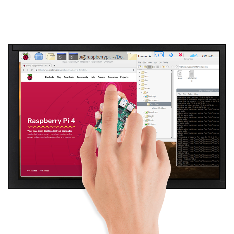 10.1 Inch 1280×800 Touch Screen IPS LCD for Computer Monitor for Switch Xbox 360 HDMI-compatible Display for Raspberry Pi — reference image 12
