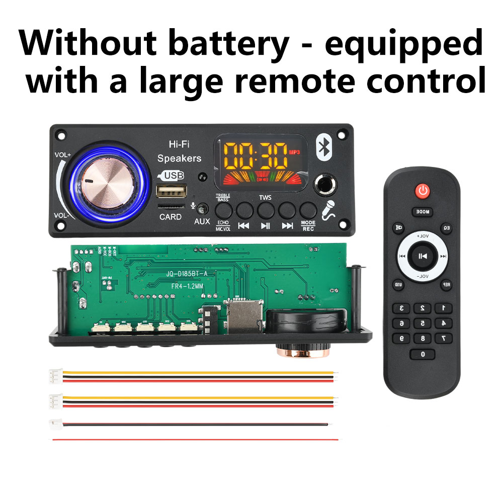 DC12V MP3 Bluetooth Decoder Board BT5.3 Amplifier Car Audio DIY Music Player FM Radio Module RGB TF AUX USB Mic Record WAV APE — reference image 12