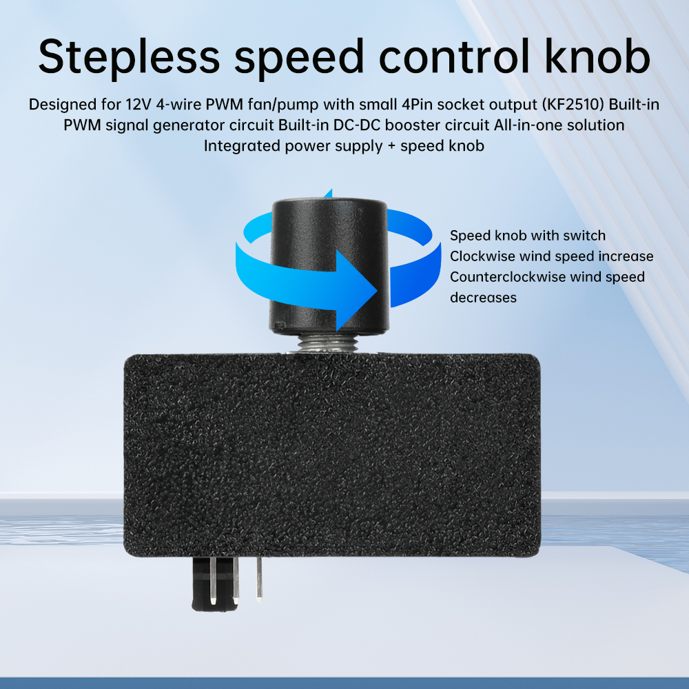 DC12V PWM Speed Controller 4-Pin Fan Speed Controller Type-C USB Power Supply DIY Water-cooling Cooling Pulse Width Modulation — reference image 1