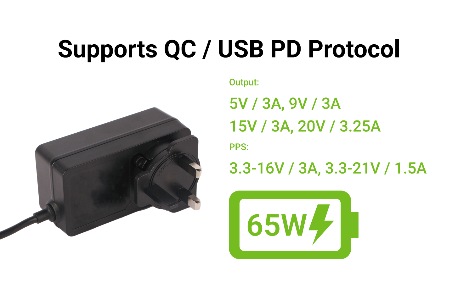 Radxa Power PD 65W, Power Adapter, Supports Radxa SBCs — reference image 3