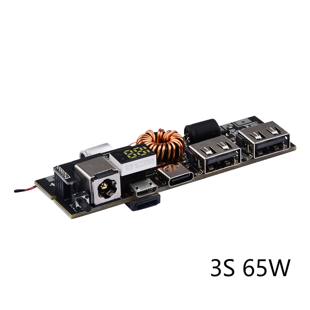 PD 65W 100W Power Bank 6-port 21700 two-way fast charging mobile power module for High capacity 18650 battery assemble — reference image 6