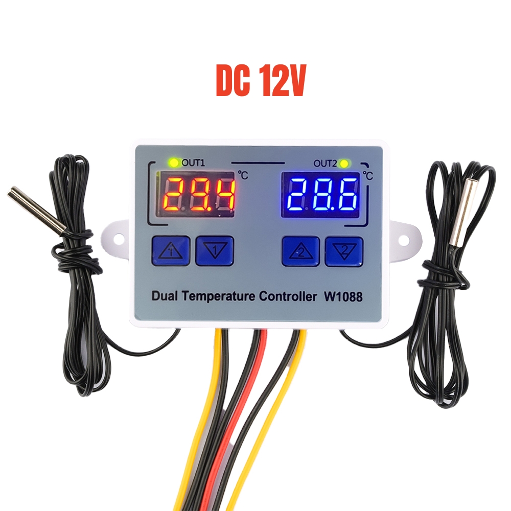 W1088 Dual LED Digital Temperature Sensor Meter Controller Electric Heating Thermostat 220V Aquarium Incubator Thermoregulator — reference image 4