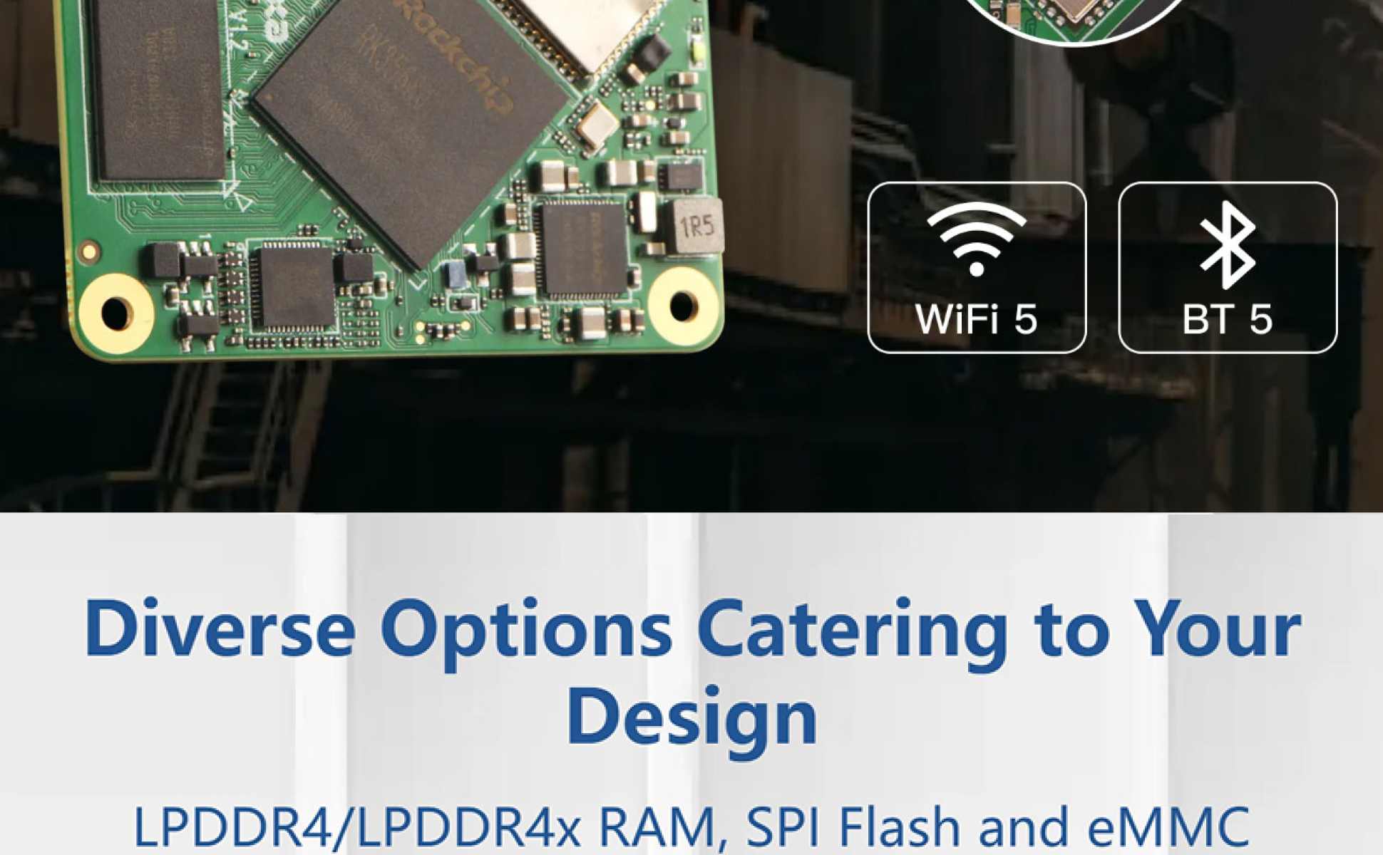 Radxa CM3J RK3568J 4-core CPU, Industrial Compute Module, GPU, NPU, 4K HDMI and 2×100-Pin B2B Connector — reference image 18