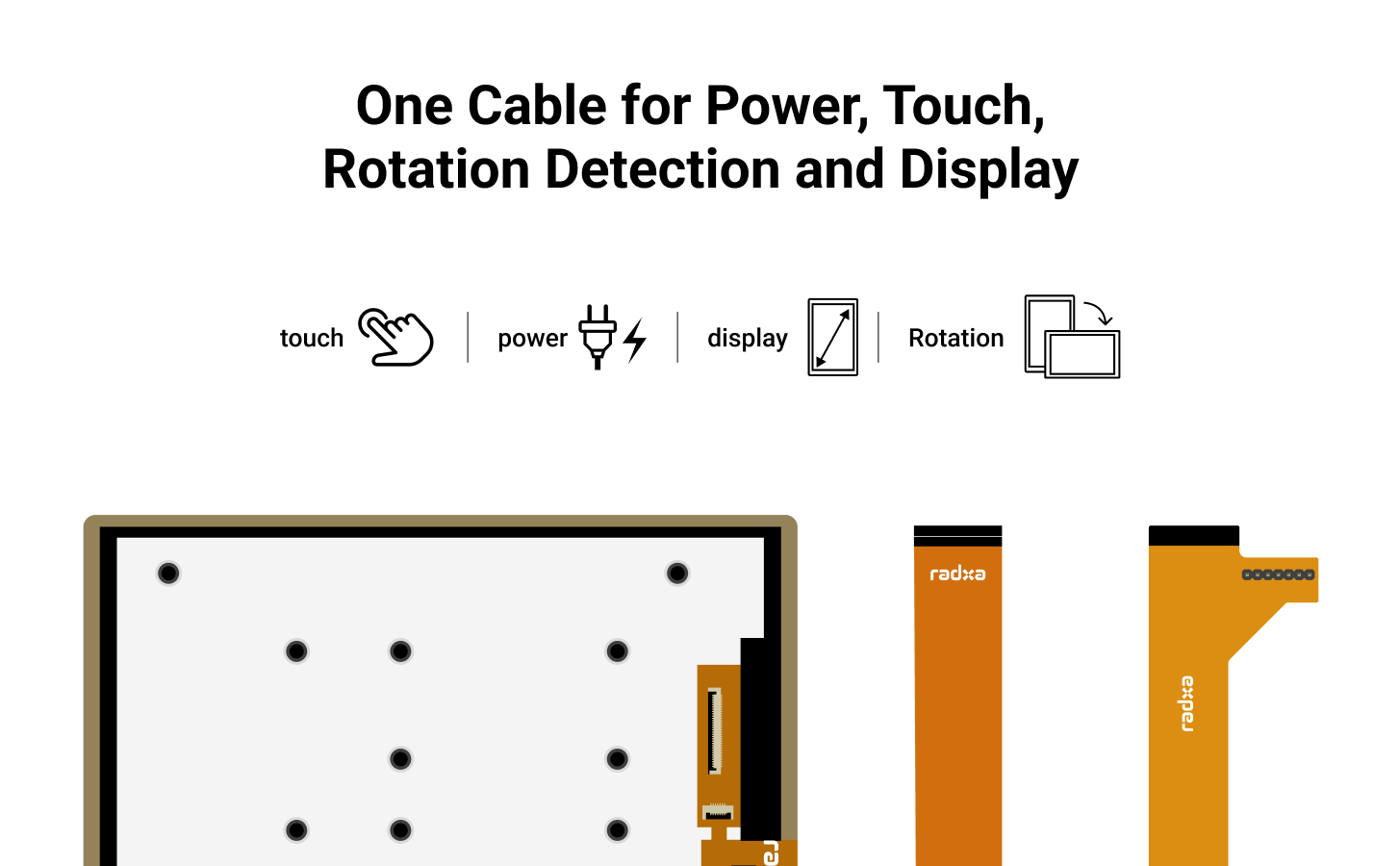 Radxa Display 8 HD, Touchscreen, 800 x 1280 Resolution Supports Radxa SBCs, Plug-and-Play — reference image 5