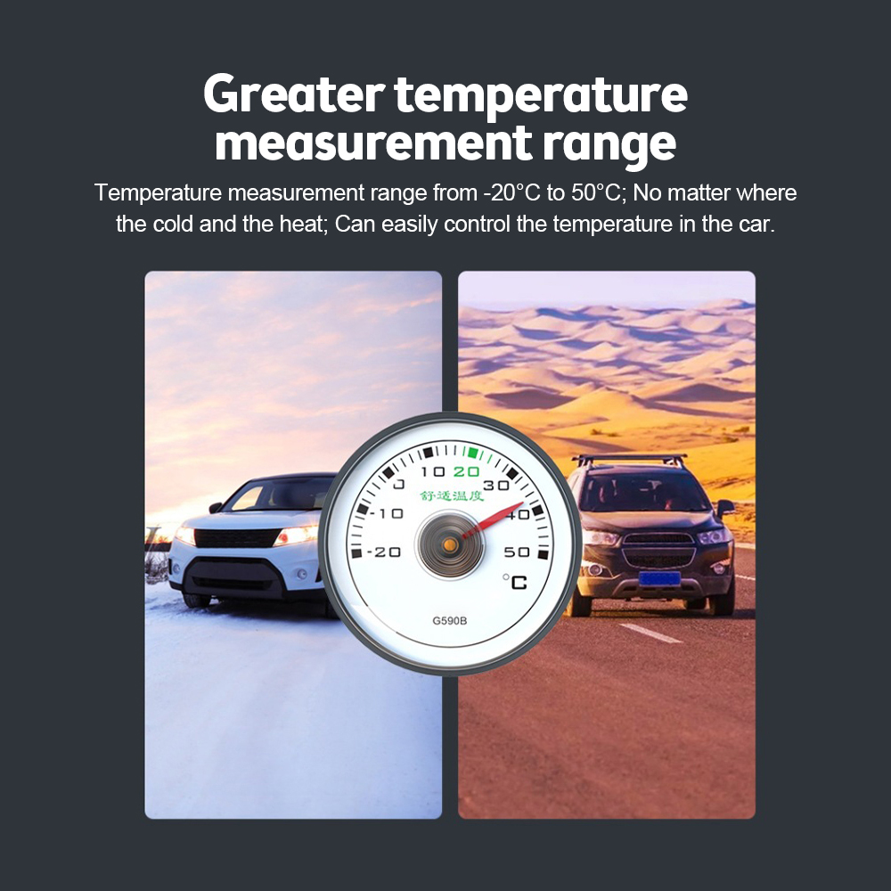 High Accuracy 50mm Dial Type Temperature Gauge Mini Car / Refrigerator Thermometer Self-adhesive Indicator Temp Thermometer — reference image 3