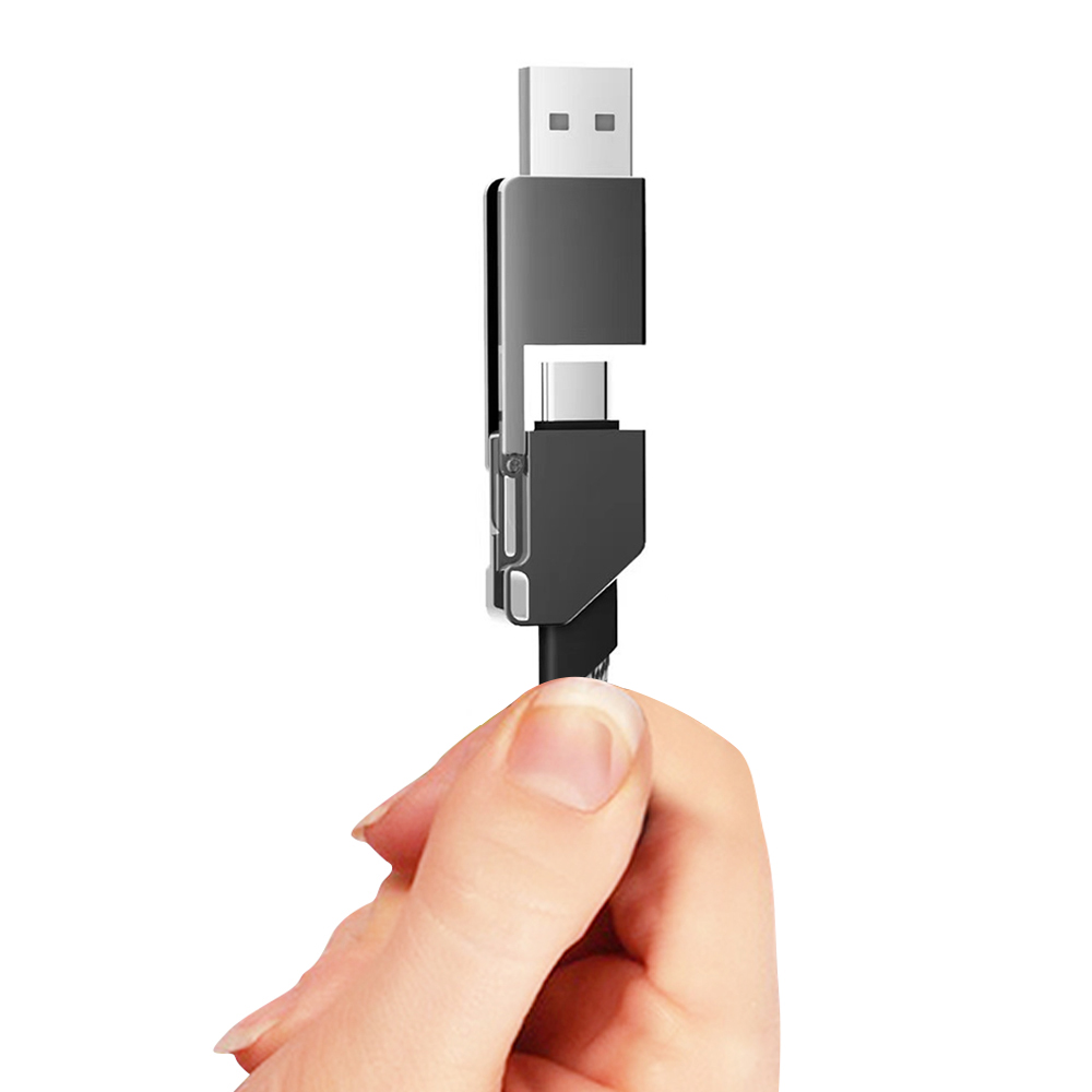 4 in 1 Multi Fast Charging Cable Keychain PD for iPhone Lightning 27W Andriod TYPE-C 60W QC 27W Fast Charging Data Cable Keychai — reference image 6