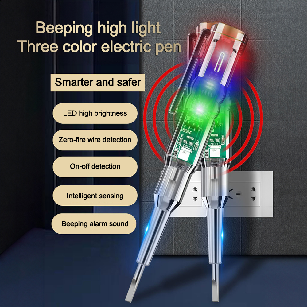 AC24-250V DC12-24V Intelligent Voltage Tester Pen Electric Screwdriver Test Pencil Induction Power Detector Circuit Indicator — reference image 3