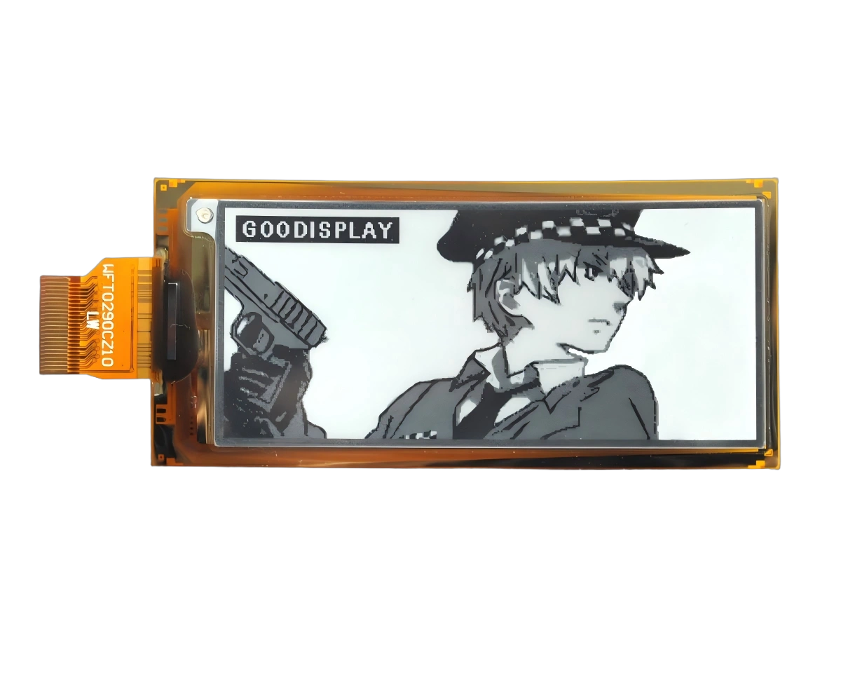 2.9 Inch E-Ink Flexible Ultra-thin 4 Grayscale 296×128 E-paper Display 0.3s Partial Refresh — reference image 1