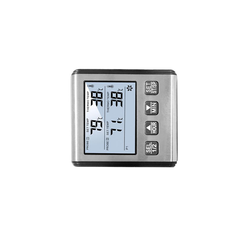 Digital Thermometer with Stainless Steel Probe Alarm Kitchen Meat Timer Temperature Meter Measurement for Oven BBQ Grill Cooking — reference image 14