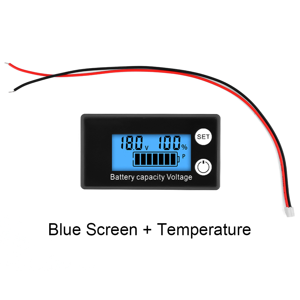 DC 8-100V Battery Capacity Indicator LCD Digital Electricity Meter Lead-acid Lithium LiFe PO4 Voltage Tester for Car Motorcycle — reference image 3