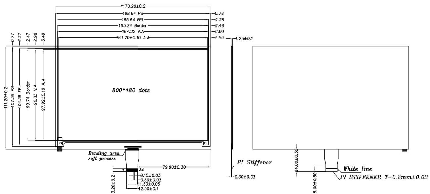 7.5 inch E-Paper Screen Module 4-Grayscale 800×480 E-Ink Display HAT 1.5s Fast Refresh SPI Interface — reference image 2