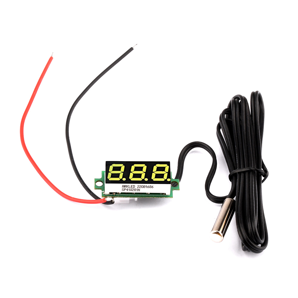 DC 12V 24V Mini Digital LED Thermometer for Car Temperature Monitor Panel Meter Measuring Range -50-125C with Temperature Probe — reference image 8