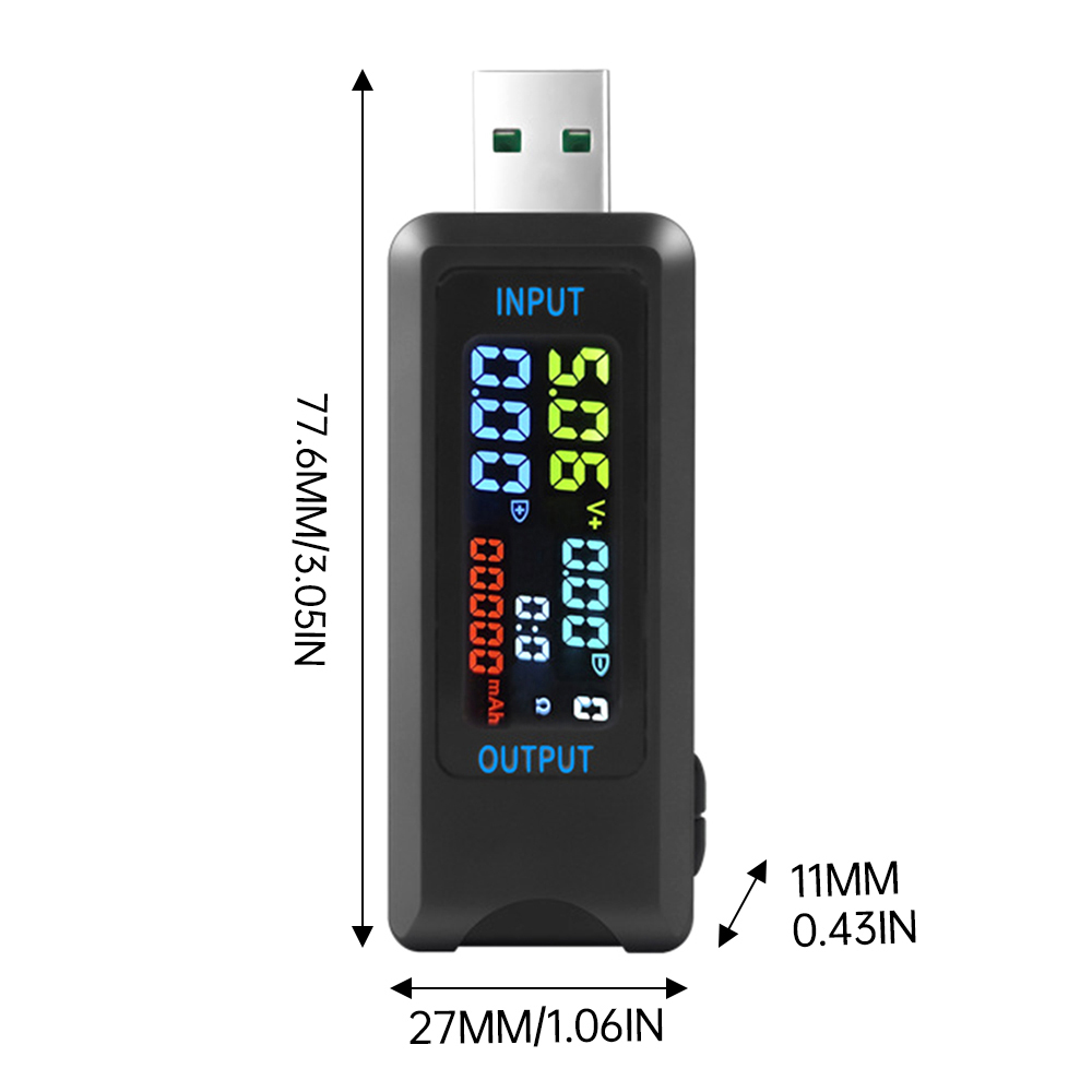 USB Tester 10 in 1 DC Digital Voltmeter Amperimetro Current Meter Volt Ammeter Detector Power Bank Charger Indicator Type C USB — reference image 19