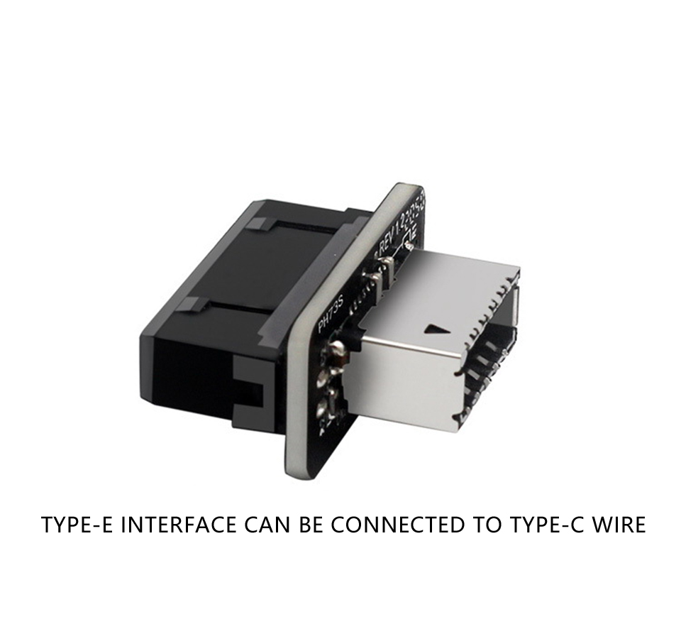 PH73S Motherboard USB3.019P/20P To Type-E 90 Degree Adapter Chassis Front Type-C Plug-In Port — reference image 9