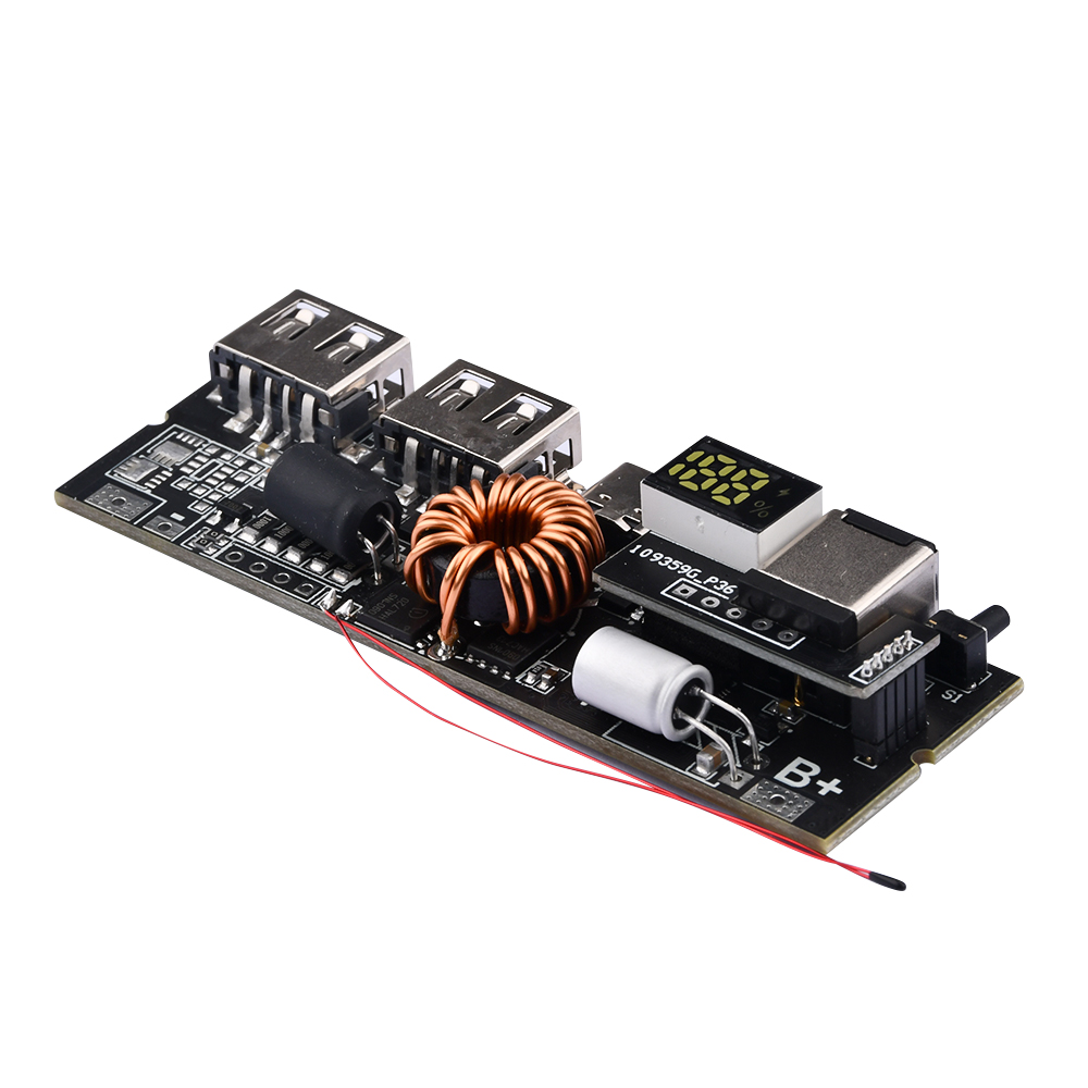 PD 65W 100W Power Bank 6-port 21700 two-way fast charging mobile power module for High capacity 18650 battery assemble — reference image 4