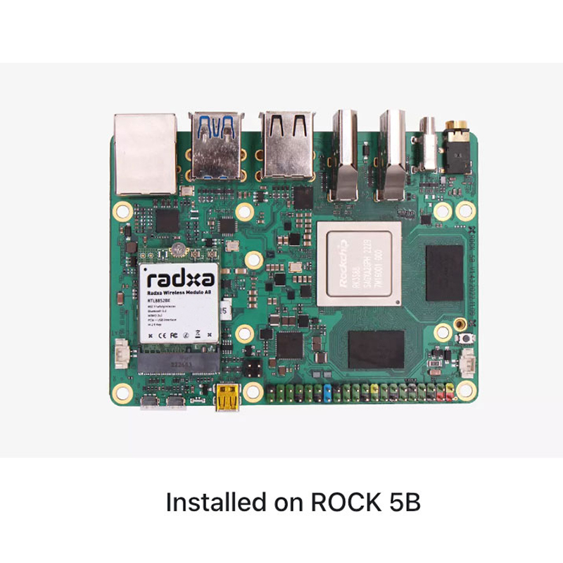 Radxa Wireless Module A8 WiFi6 / BT5.2 Dual Antenna Supports PCIe M.2 E K — reference image 10