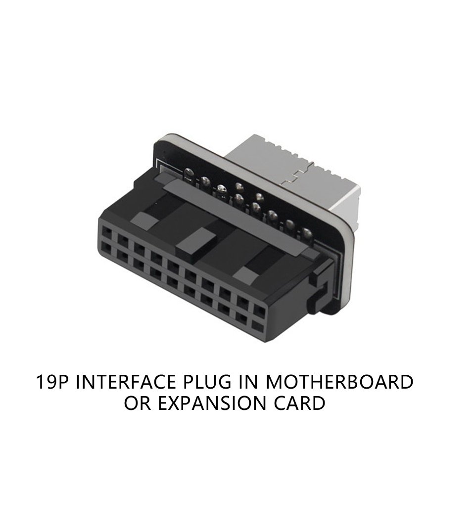 PH73S Motherboard USB3.019P/20P To Type-E 90 Degree Adapter Chassis Front Type-C Plug-In Port — reference image 8