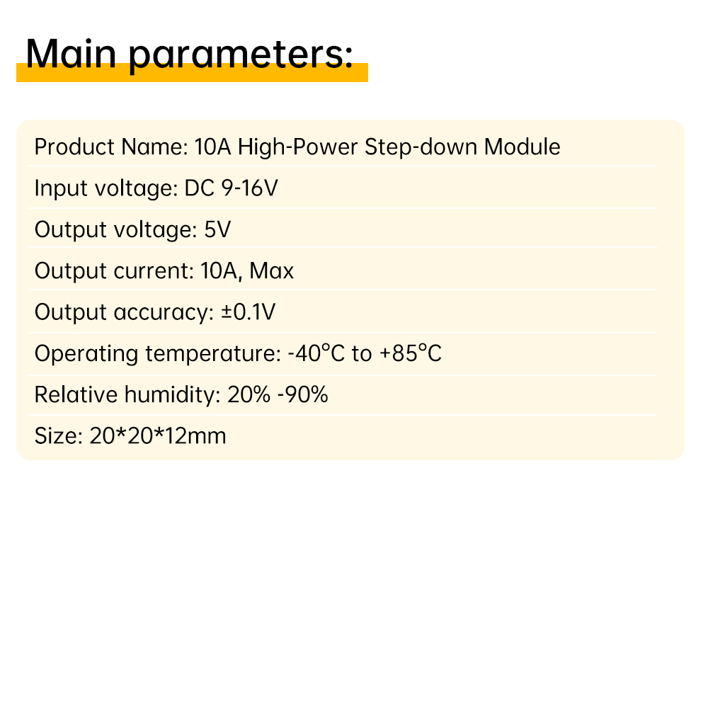 DC 9-16V to 5V Converter 10A 50W Module Buck Regulator Step Down Board Voltage Power Supply Accessory — reference image 6