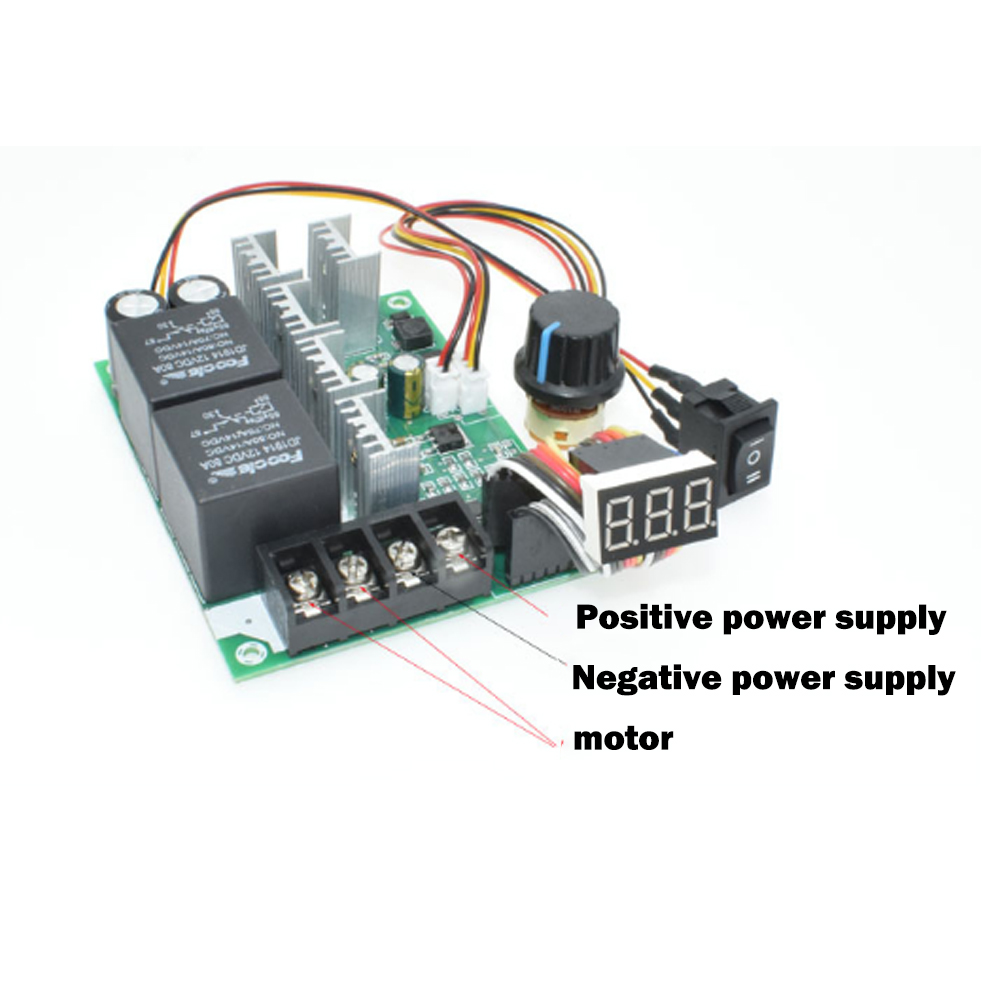 PWM DC Motor Speed Controller DC 10 -55V Digital LED Display 0 -100% Adjustable Drive Module Input MAX 60A 12V 24V 36V 48V — reference image 9