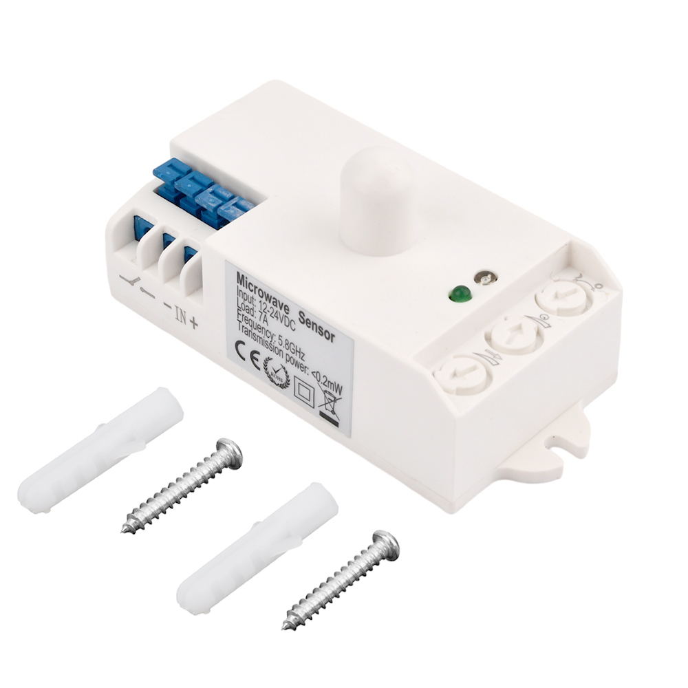 5.8G Microwave Radar Sensor Switch AC 220V/ DC12V-24V Intelligent Energy Saving Control Microwave Radar Sensor — reference image 1