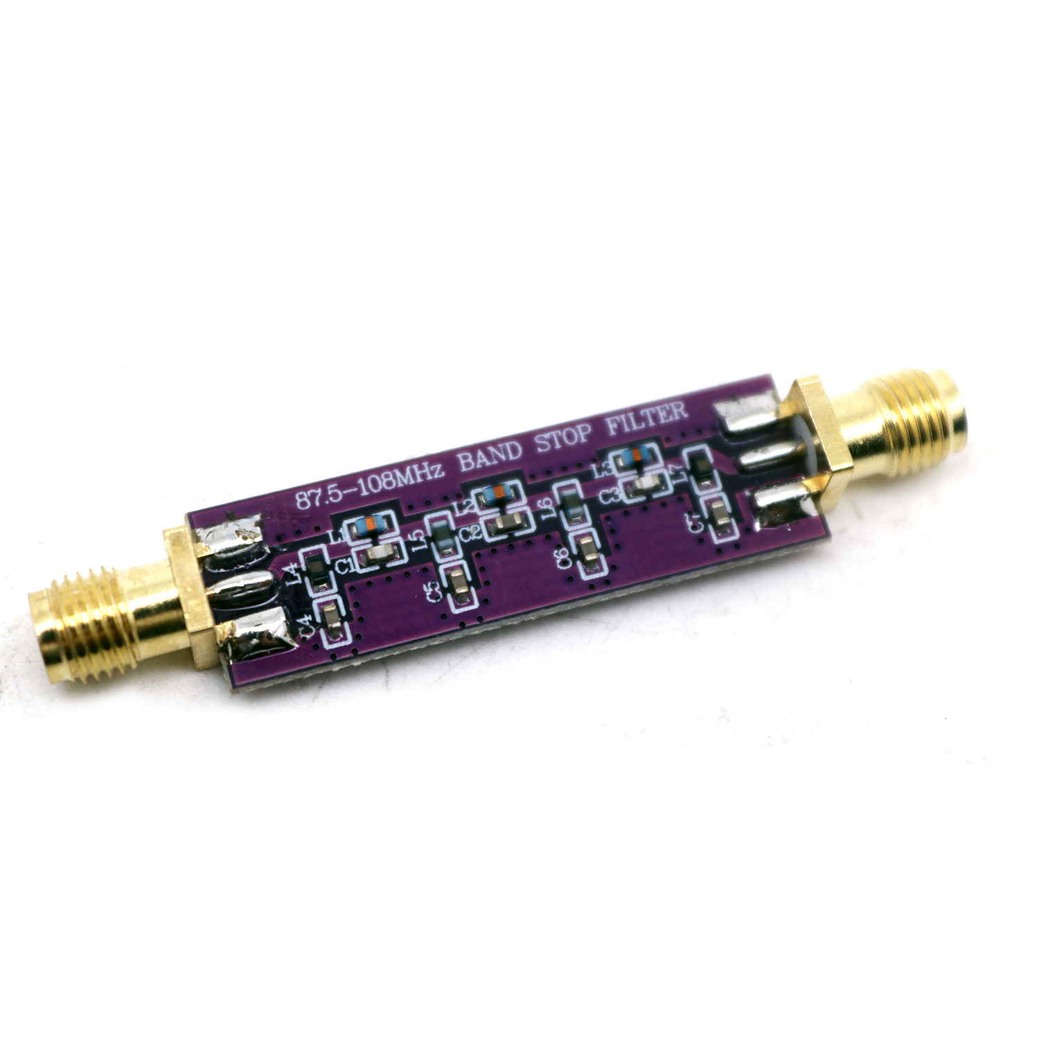 87.5-108MHz FM Notch Filter Passive Band-Stop Filter Module SMA for FM Radio Interference Suppression — reference image 3