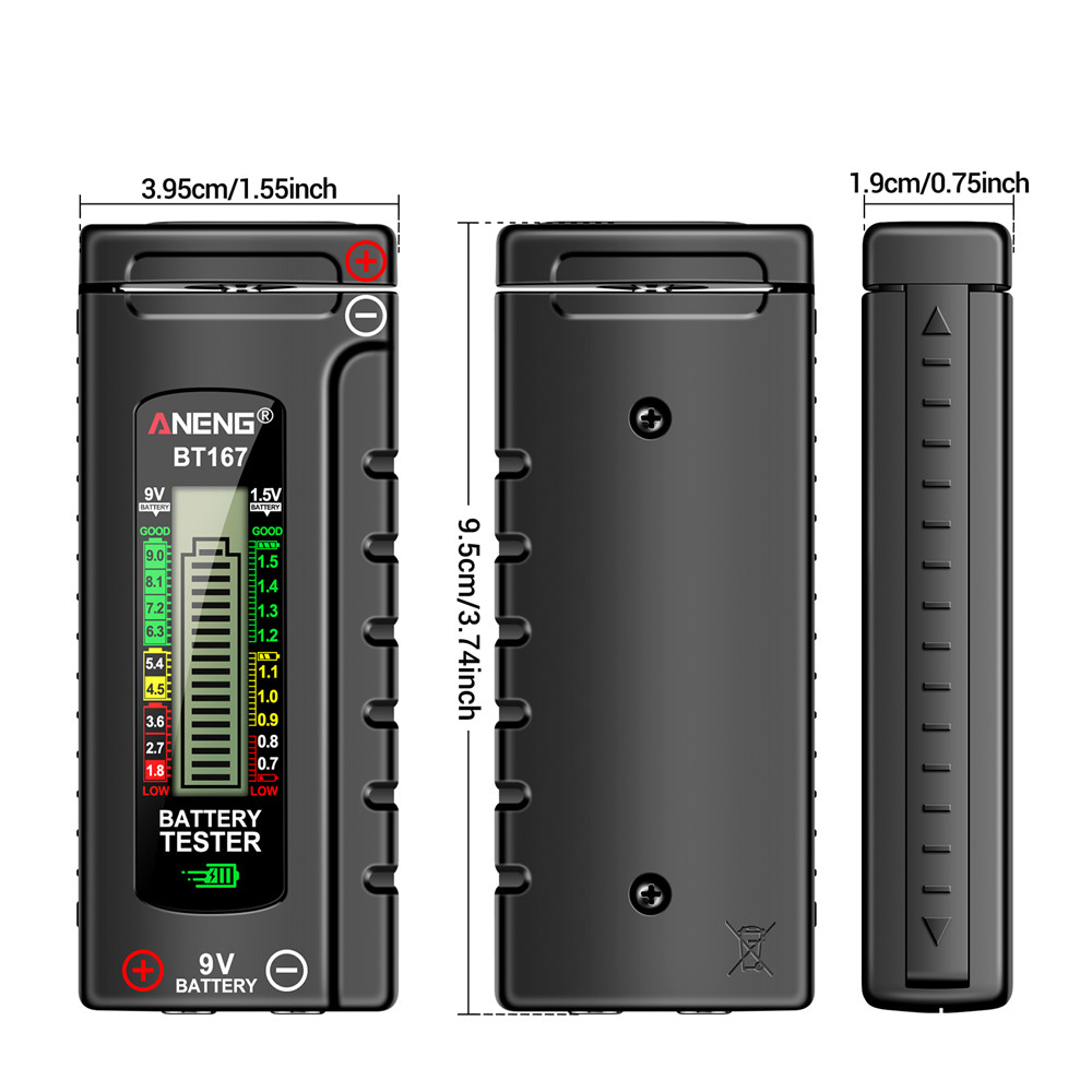 ANENG BT167 Battery Tester LCD Display C AA AAA D 9V 1.5V Universal Button Cell Detector Volt Test Checker Power Diagnostic Tool — reference image 18